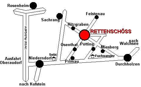 Anfahrtsplan Gemeinde Rettenschöss